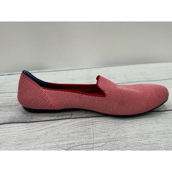 Rothys Womens The Ballet Shoes Knit Flat Heel Round Toe Slip On Red Size 8 - Picture 4 of 11